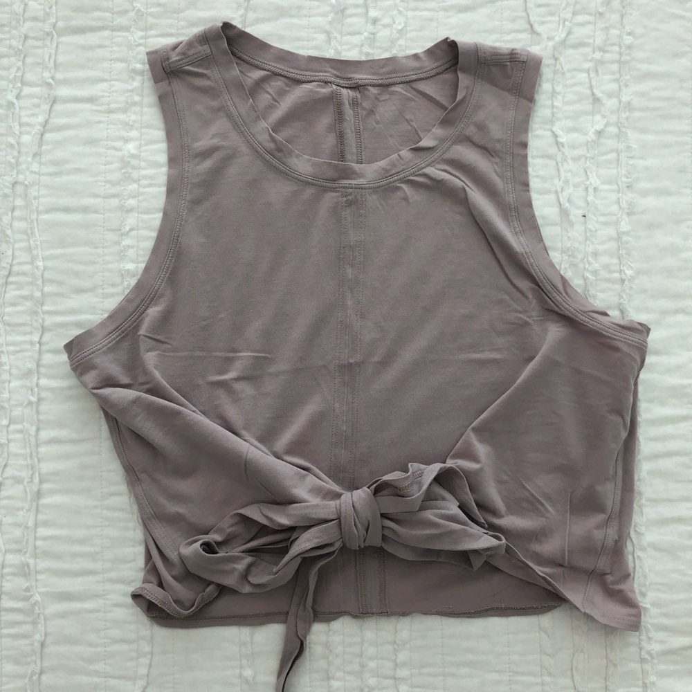 lulu cropped workout tank